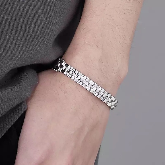 9mm Stainless Steel Cuff Bangle Unisex Bracelet - Picture 3 of 13